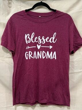 Blessed Grandma Maroon Graphic Tee